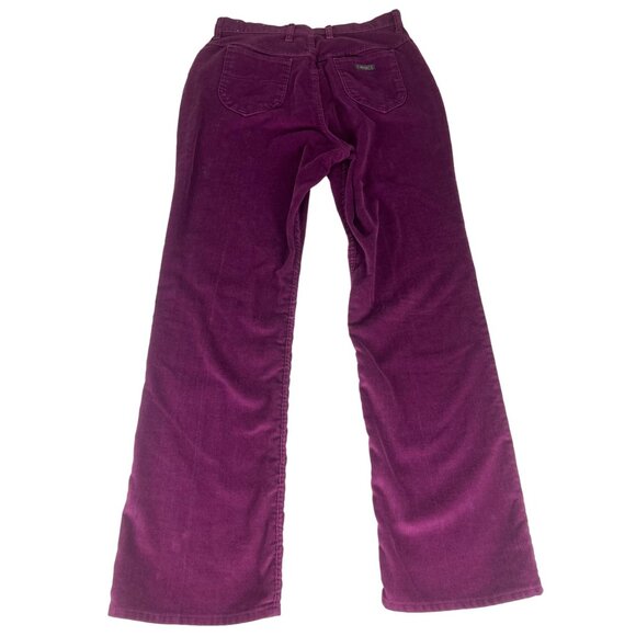 Wrangler Misses Full Fit Flare Corduroy Pants Women's 20 Purple Pockets Western - Picture 8 of 8